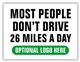 Race Event I.D. & Information Sign | Most People Don't Drive 26 MIles a Day