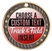 Track and Field Full Color Custom Text Insert Medal