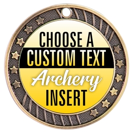 Archery Full Color Custom Text Insert Medal