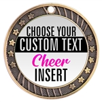 Cheer Full Color Custom Text Insert Medal