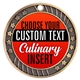 Culinary Full Color Custom Text Insert Medal