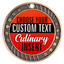 Culinary Full Color Custom Text Insert Medal