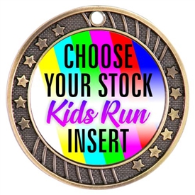 Kids Run Full Color Insert Medal