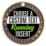 Running Full Color Custom Text Insert Medal