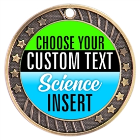 Science Full Color Custom Text Insert Medal