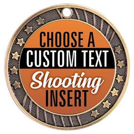 Shooting Full Color Custom Text Insert Medal