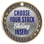 Skiing Full Color Insert Medal