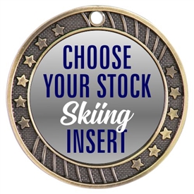 Skiing Full Color Insert Medal