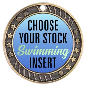 Swimming Full Color Insert Medal