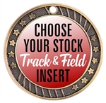 Track and Field Full Color Insert Medal