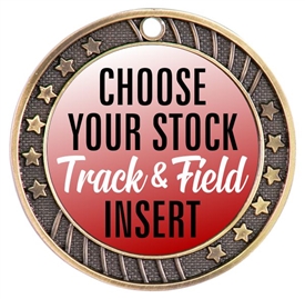 Track and Field Full Color Insert Medal