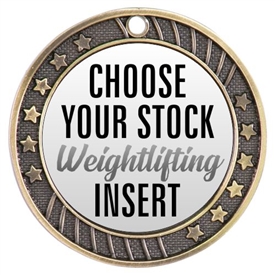 Weight Lifting Full Color Insert Medal