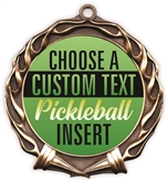 Pickleball Full Color Custom Text Insert Medal