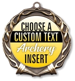 Archery Full Color Custom Text Insert Medal