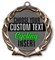 Cycling Full Color Custom Text Insert Medal