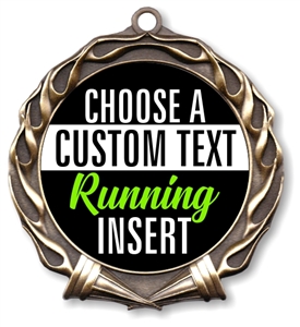 Running Full Color Custom Text Insert Medal