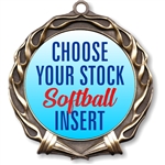 Softball Full Color Insert Medal