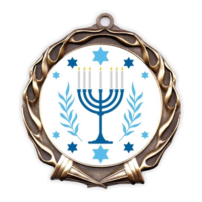 Hanukkah Menorah JAM Insert Medal