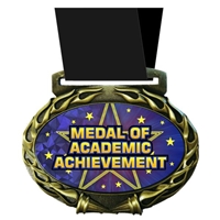 Academic Acheivement Medal in Jam Oval Insert | Reading Award Medal