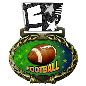 Football Medal in Jam Oval Insert | Football Award Medal