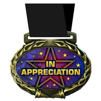 Appreciation Medal in Jam Oval Insert | Appreciation Award Medal