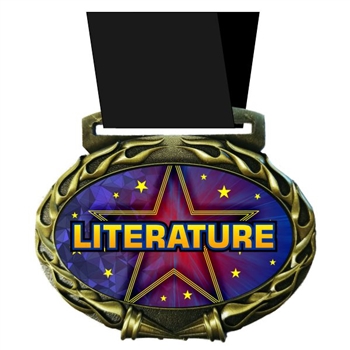 Literature Medal in Jam Oval Insert | Literature Award Medal