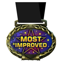 Most Improved Medal in Jam Oval Insert | Most Improved Award Medal