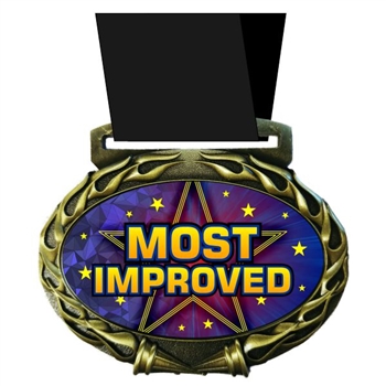 Most Improved Medal in Jam Oval Insert | Most Improved Award Medal