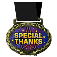 Special Thanks Medal in Jam Oval Insert | Special Thanks Award Medal