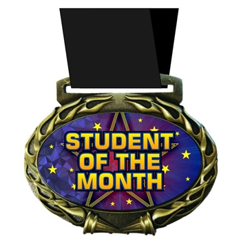 Student of the Month Medal in Jam Oval Insert | Student of the Month Award Medal