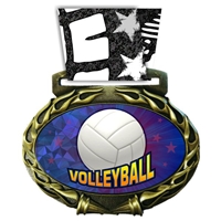 Volleyball Medal in Jam Oval Insert | Volleyball Award Medal