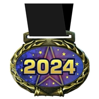 Year 2022 Medal in Jam Oval Insert | Year Award Medal