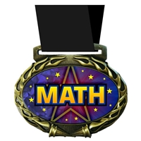 Math Medal in Jam Oval Insert | Math Award Medal