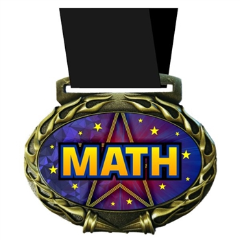 Math Medal in Jam Oval Insert | Math Award Medal