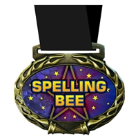 Spelling Bee Medal in Jam Oval Insert | Spelling Bee Award Medal