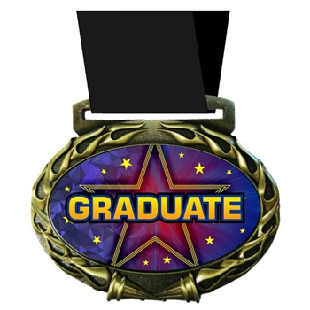 Graduate Medal in Jam Oval Insert | Graduate Award Medal