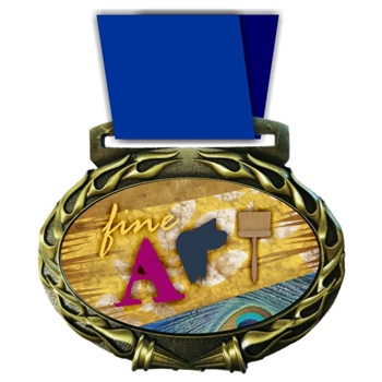 Fine Art Medal in Jam Oval Insert | Fine Art Award Medal