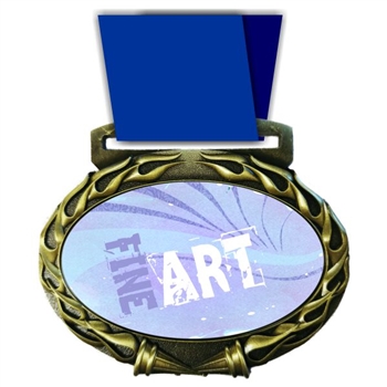 Fine Art Medal in Jam Oval Insert | Fine Art Award Medal