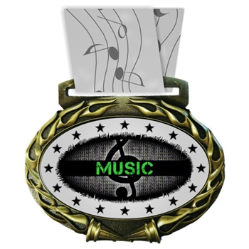 Music Medal in Jam Oval Insert | Music Award Medal