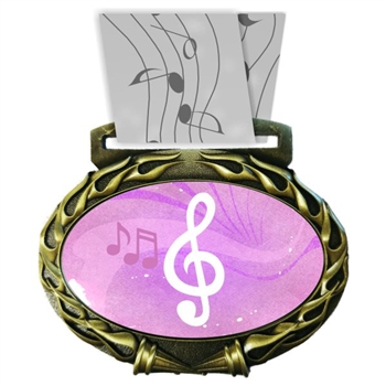 Music Medal in Jam Oval Insert | Music Award Medal