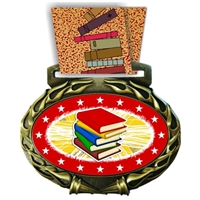 Reading Medal in Jam Oval Insert | Reading Award Medal