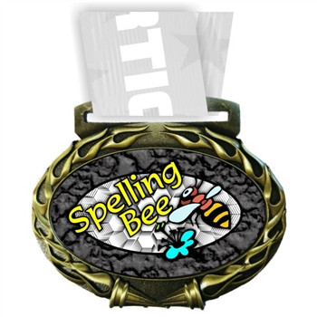 Spelling Bee Medal in Jam Oval Insert | Spelling Bee Award Medal