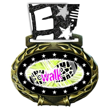 Walkathon Medal in Jam Oval Insert | Walkathon Award Medal