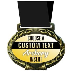 Custom Text Archery Medal in Jam Oval Insert | Archery Award Medal with Custom Text