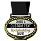 Custom Text Male Body Building Medal in Jam Oval Insert | Male Body Building Award Medal with Custom Text