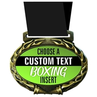 Custom Text Boxing Medal in Jam Oval Insert | Boxing Award Medal with Custom Text