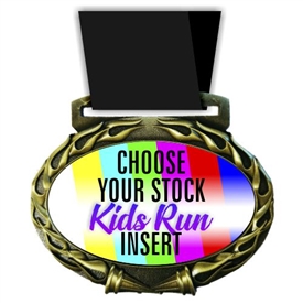 Kids Run Full Color Insert Medal