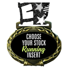 Running Full Color Insert Medal