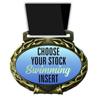 Swimming Full Color Insert Medal