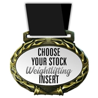 Weight Lifting Full Color Insert Medal